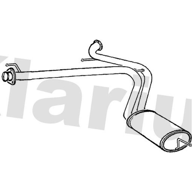 Klarius Box With Tail Pipe Rear fits Citroën Relay II 2002-2006 2.0 2.2