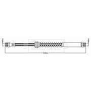 Borg & Beck Brake Hydraulic Hose Line Rear Right BBH8751