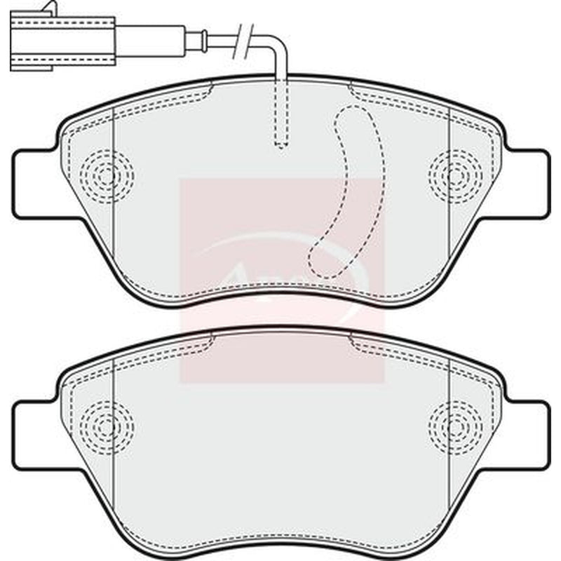 Apec Front Brake Pad Set fits Citroën Nemo 2009-2010 1.3 1.4