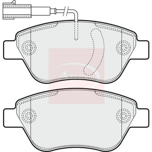 Apec Front Brake Pad Set fits Citroën Nemo 2009-2010 1.3 1.4