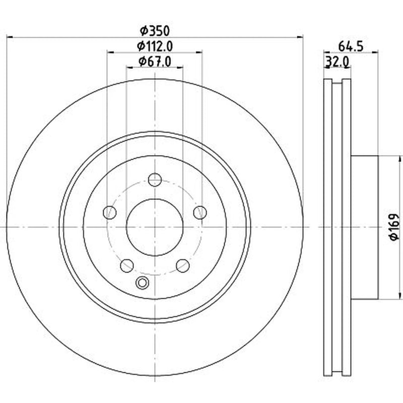 Mintex 2 x Perforated Brake Discs MDC2367