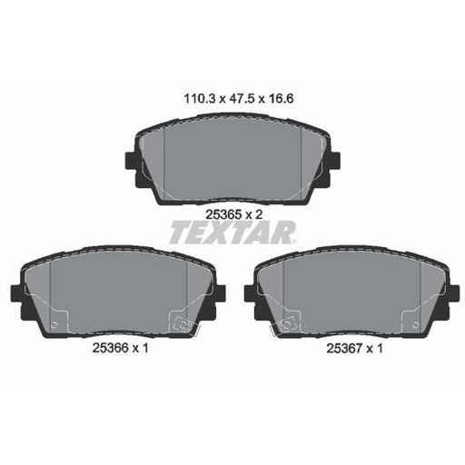Textar Front Brake Pad Set 2536501