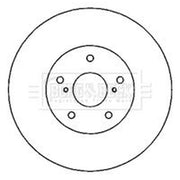 Borg & Beck Front Brake Vented Discs & Pads fits Toyota Crown 2004-2008 3.0
