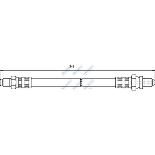 Apec Brake Hydraulic Hose Line Rear BHO4286