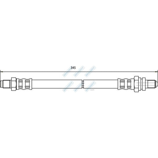 Apec Brake Hydraulic Hose Line Rear fits Ford Courier Hatchback 2000-2003 1.8