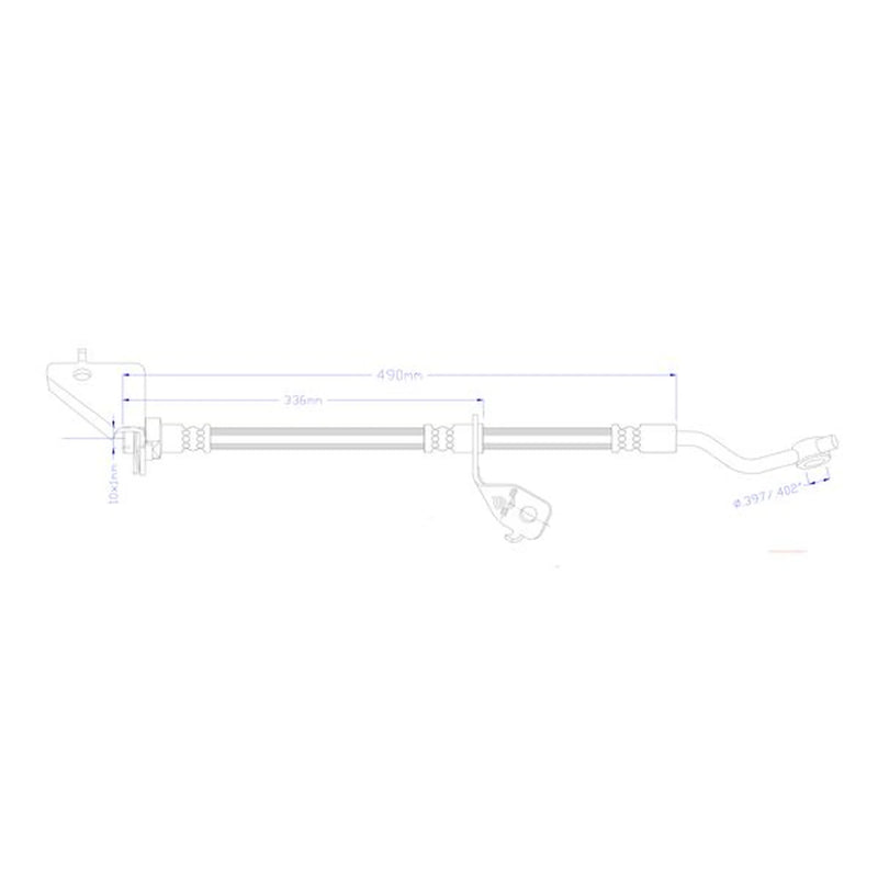 Juratek Brake Hydraulic Hose Line Front Right fits Hyundai IX35 2009-2015