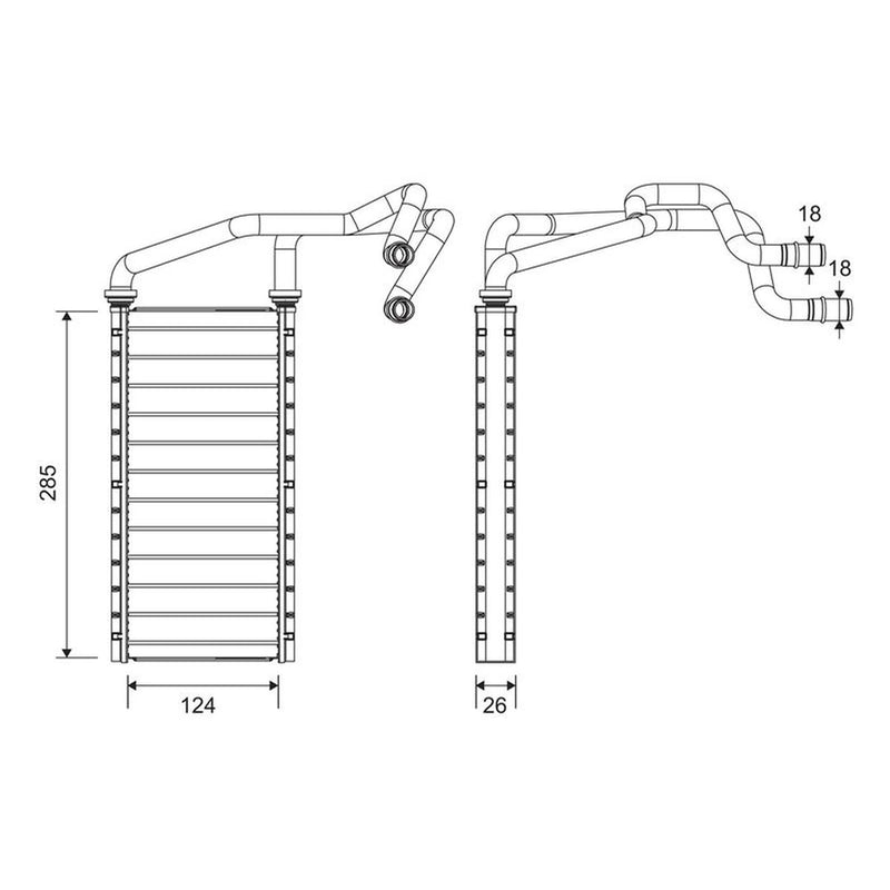 Valeo Heater Matrix Core Heat Exchanger 811657