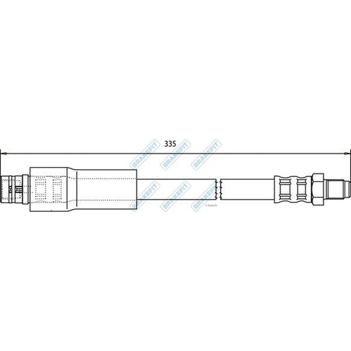 Apec Brake Hydraulic Hose Line Rear fits Mercedes-Benz Viano 2003-2004