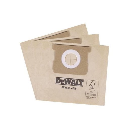 Dewalt Vacuum DXVA25-4240 Dust Bag (Pack 3) DEWALT Vacuum - Dynamic Drive