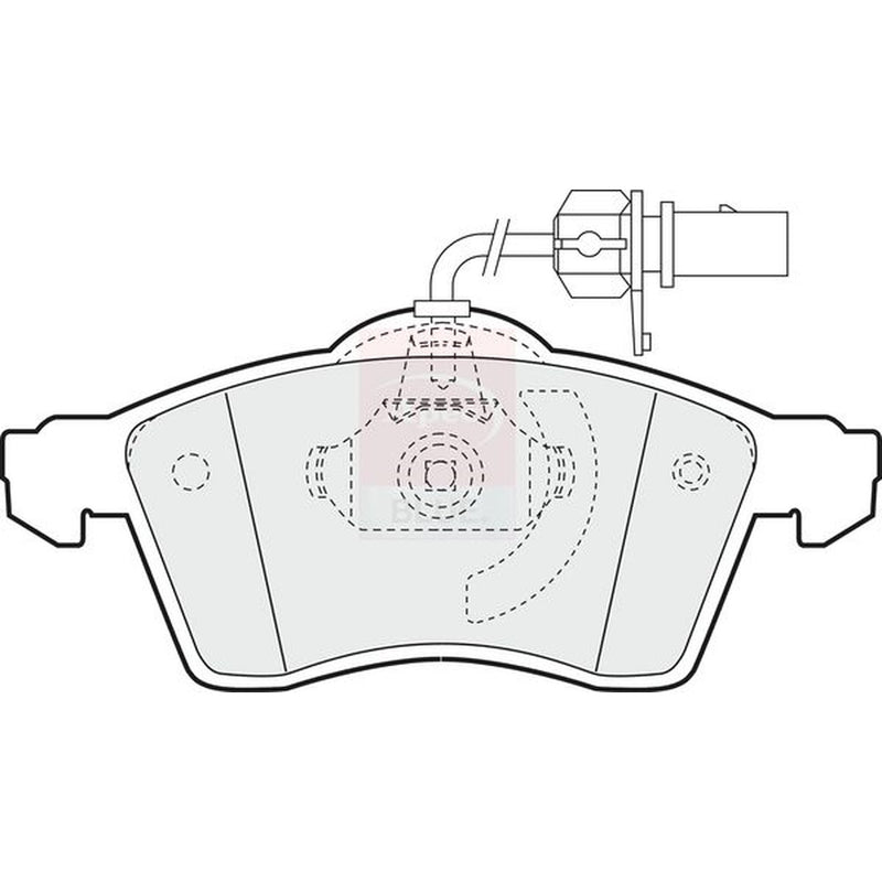Apec Front Brake Pad Set fits VW California T4 Camper 1994-2003 1.9 2.4 2.5