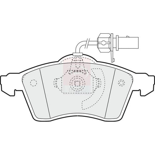 Apec Front Brake Pad Set fits VW California T4 Camper 1994-2003 1.9 2.4 2.5