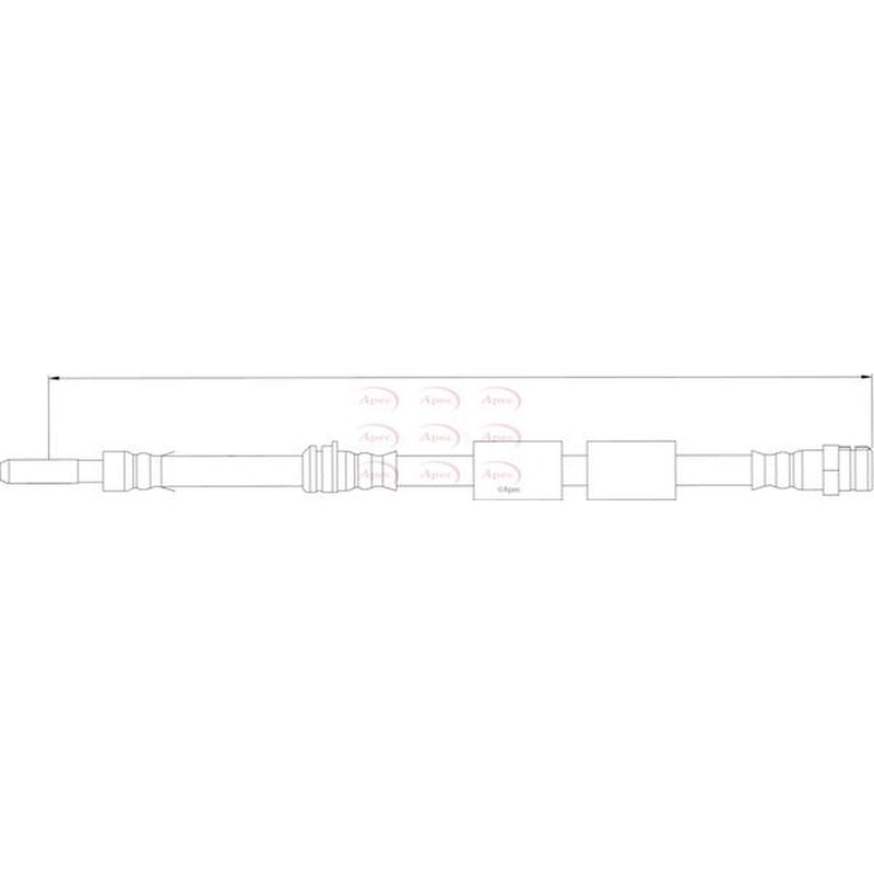 Apec Brake Hydraulic Hose Line Front fits Audi A3 2012-2020