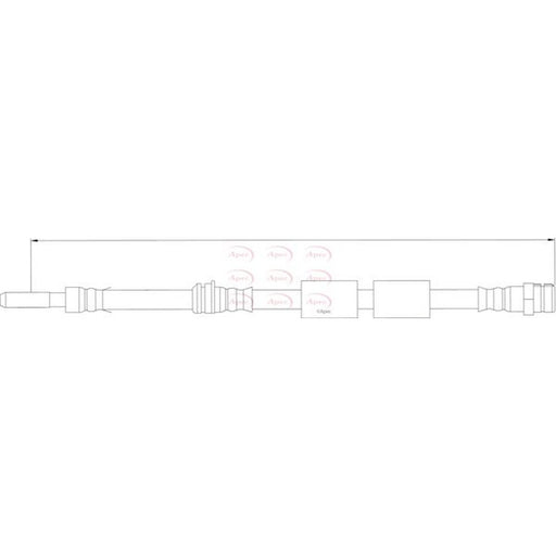 Apec Brake Hydraulic Hose Line Front fits Audi A3 2012-2020