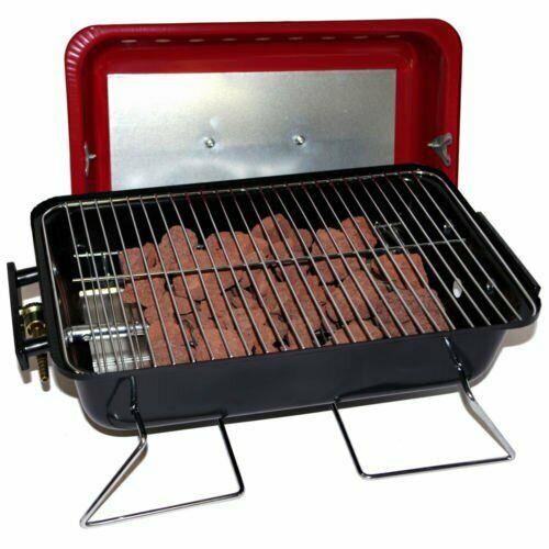 Portable Table Top Gas Barbeque With Lava Rocks Crusader  - Dynamic Drive