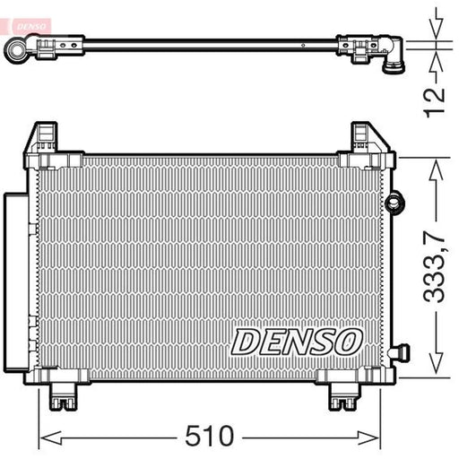 Denso Air Conditioning Condenser fits Toyota Yaris Hatchback 2012-2020 1.0 1.3