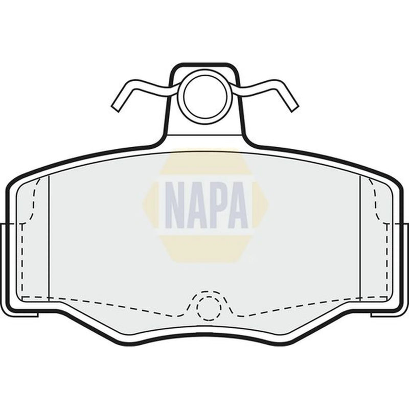 NAPA Rear Brake Pad Set fits Nissan Almera 2000-2006 1.5 1.8 2.2