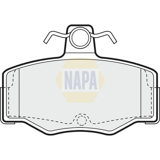 NAPA Rear Brake Pad Set fits Nissan Almera 2000-2006 1.5 1.8 2.2