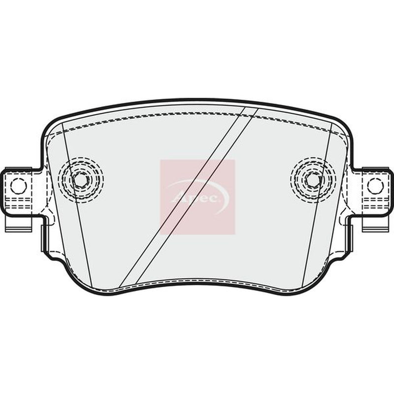 Apec Rear Brake Pad Set fits Audi A1 2014-2018