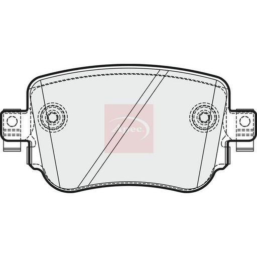 Apec Rear Brake Pad Set fits Audi A1 2014-2018