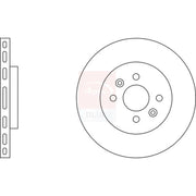 Apec 2 x Vented Front Brake Discs SDK6716-x2