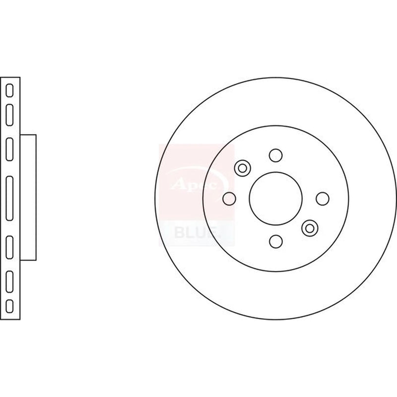 Apec 2 x Vented Front Brake Discs SDK6716-x2