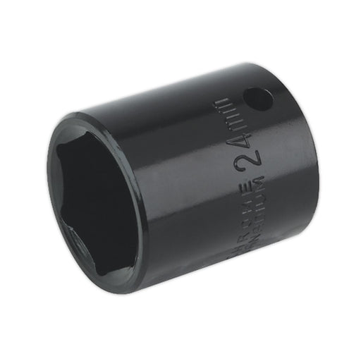 Sealey Impact Socket 24mm 1/2"Sq Drive IS1224 Sealey - Dynamic Drive
