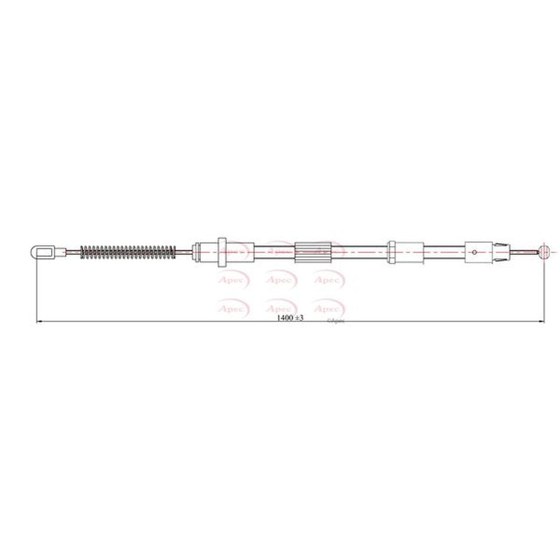 Apec Handbrake Cable Left Rear fits Mercedes-Benz Sprinter 3,5-T 2008-2018