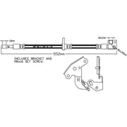 Juratek Brake Hydraulic Hose Line Front Right fits Honda Jazz II 2002-2008