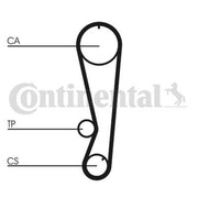 Continental CTAM Timing Belt Kit with Rollers fits Toyota Avensis 1997-2000 1.8