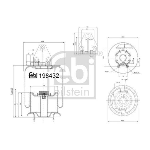 Febi Air Suspension Bellow Front Left 198432