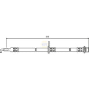 NAPA Brake Hydraulic Hose Line Front Right fits Citroën C1 2005-2014 1.0 1.4