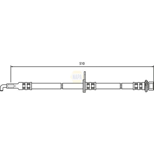 NAPA Brake Hydraulic Hose Line Front Right NBH1211