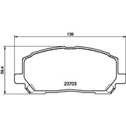 Mintex Front Brake Pad Set fits Lexus Rx 2000-2003