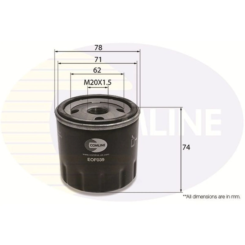 Comline Full Service Kit with Air, Oil, Fuel & Cabin Filters fits Fiat Multipla