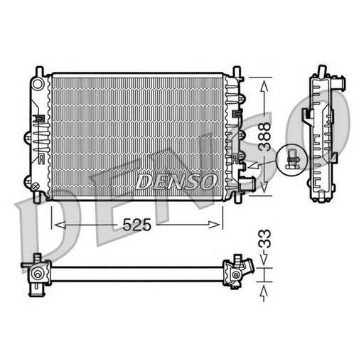 Denso Engine Radiator fits Ford Escort 1990-2000 1.3 1.4 1.6 1.8