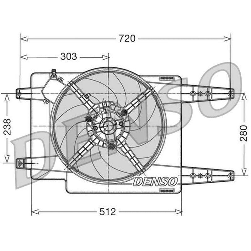 Denso Engine Cooling Fan fits Alfa Romeo 164 1987-1998 2.0 2.5 3.0