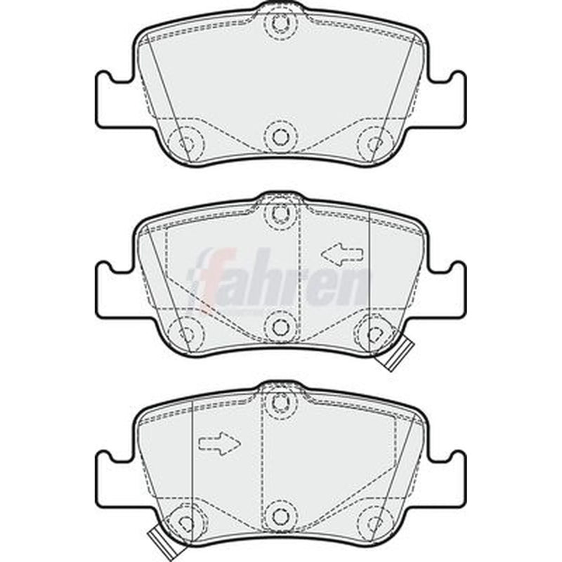 Fahren Rear Brake Pad Set FBP3251