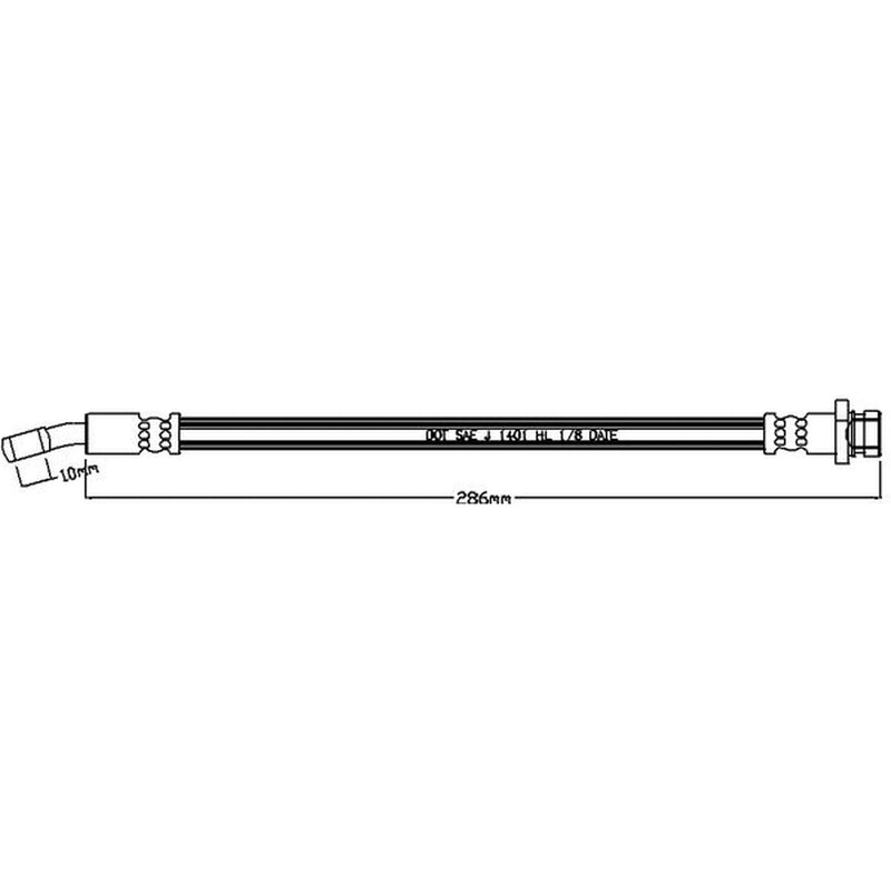Juratek Brake Hydraulic Hose Line Rear Left fits Hyundai Elantra IV 2005-2011