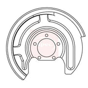 Apec Brake Disc Splash Guard Rear Right fits Audi A6 C5 1997-2005