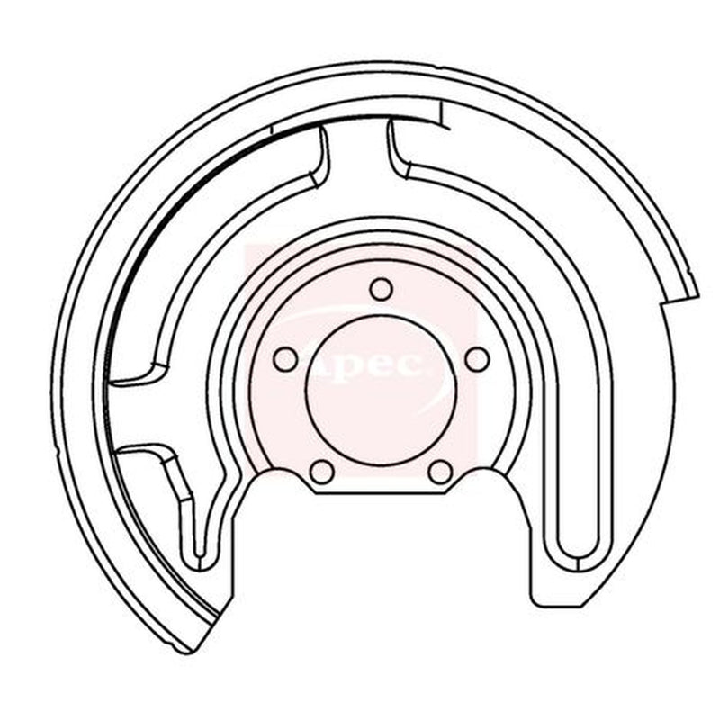 Apec Brake Disc Splash Guard Rear Right fits Audi A6 C5 1997-2005