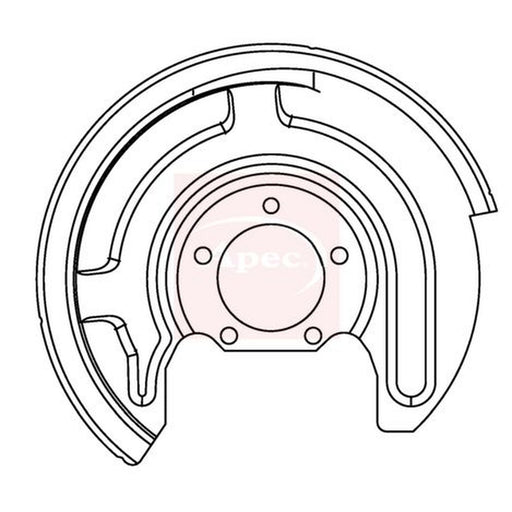 Apec Brake Disc Splash Guard Rear Right fits Audi A6 C5 1997-2005
