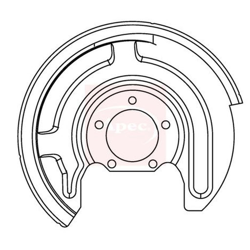 Apec Brake Disc Splash Guard Rear Right ASG1156