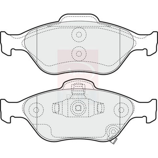 Apec Front Brake Pad Set fits Daihatsu Charade VIII 2011 on 1.33