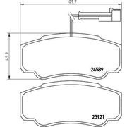 Mintex Rear Brake Pad Set fits Nissan Cabstar 2006-2013