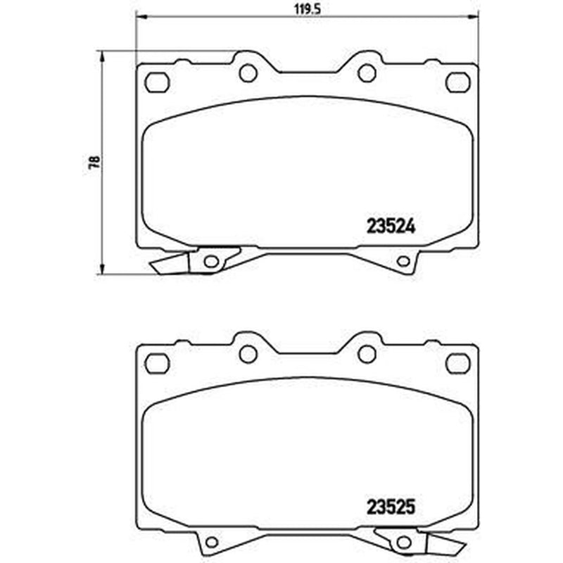 Brembo Front & Rear Pads fits Toyota Land Cruiser 1990-2001 4.2