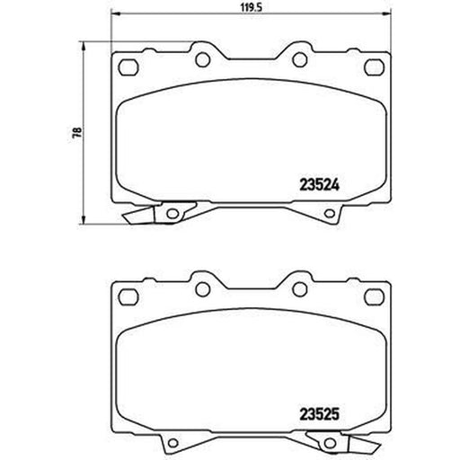 Brembo 4 x Front Brake Pad Set fits Lexus Lx 1998-2008