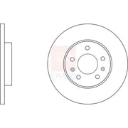 Apec 2 x Solid Rear Brake Discs SDK6798-x2