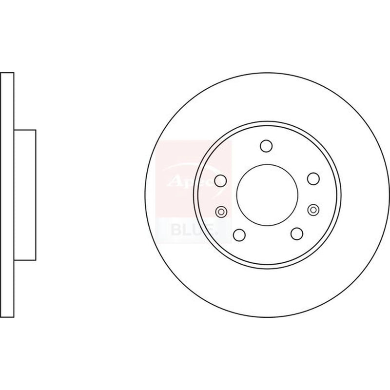 Apec 2 x Solid Rear Brake Discs SDK6798-x2