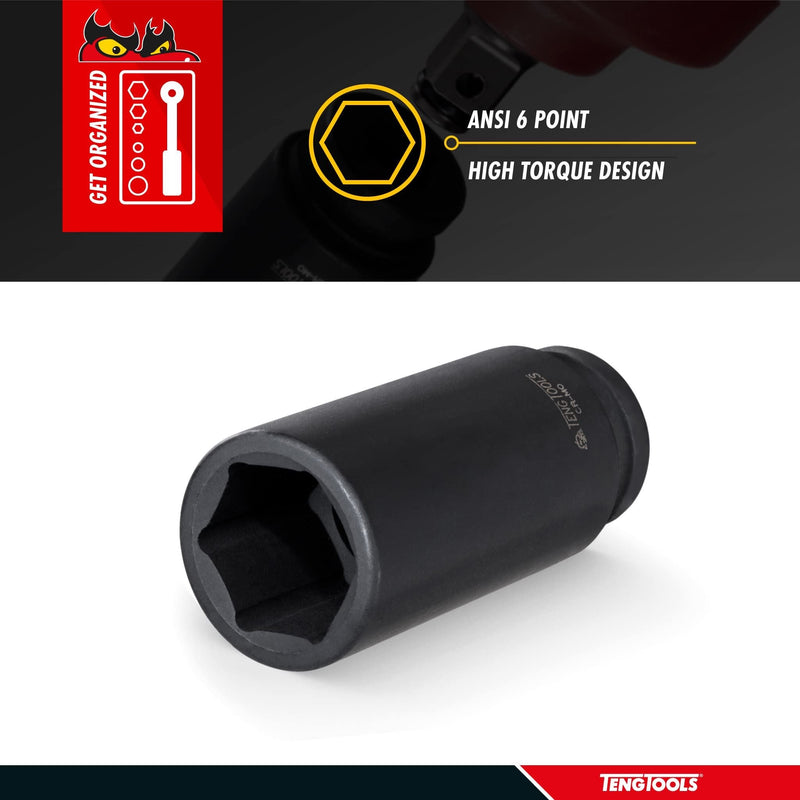 Teng Tools 1/2" Deep Impact Socket ANSI Metric 17mm Teng Tools - Dynamic Drive