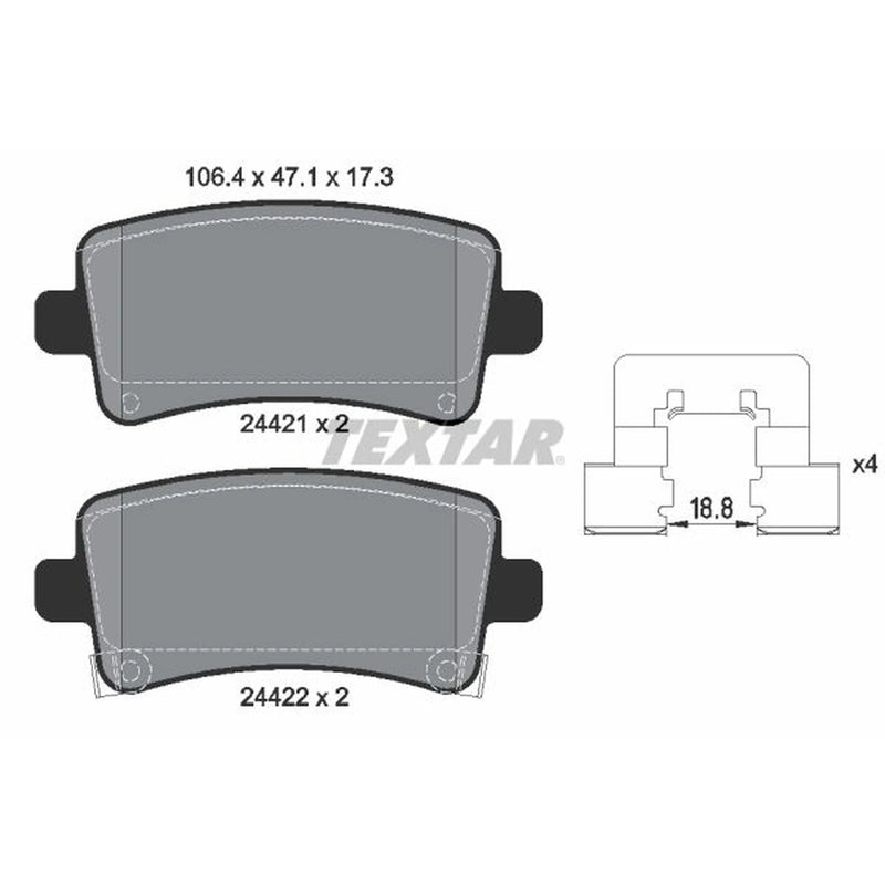 Textar Rear Brake Pad Set 2442101
